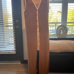 Free People Beach Maxi Cotton Cardigan/Vest Tan Size S/P